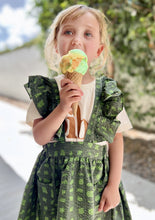 Load image into Gallery viewer, Green Seersucker Pinafore Dress