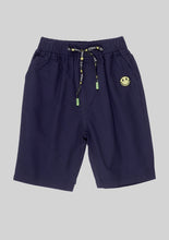 Load image into Gallery viewer, Navy Blue Smiley Drawstring Shorts