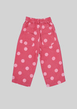 Load image into Gallery viewer, Pink Polka Denim Crop Pants