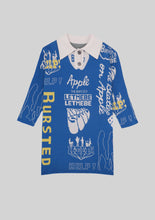 Load image into Gallery viewer, Blue Knit Glitched Dress