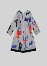 Load image into Gallery viewer, Gray Pop Color Abstract Dress