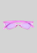 Load image into Gallery viewer, Lavender Clear Triangular Sunglasses
