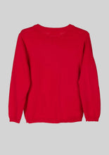 Load image into Gallery viewer, Red Classic Crew Cardigan