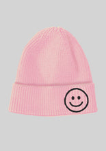 Load image into Gallery viewer, Pink Smiley Face Knit Beanie