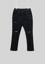 Load image into Gallery viewer, Ripped Black Denim Skinny Jeans