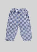 Load image into Gallery viewer, Checkered Denim Crop Pants