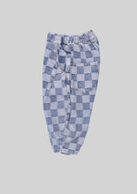 Load image into Gallery viewer, Checkered Denim Crop Pants