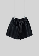 Load image into Gallery viewer, Black Pleather Shorts