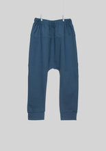 Load image into Gallery viewer, Blue Cotton Harem Joggers