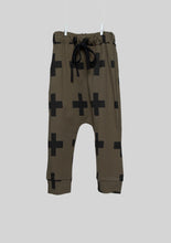 Load image into Gallery viewer, Olive Cross Print Harem Joggers