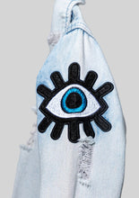 Load image into Gallery viewer, Embroidered Eye Denim Jacket