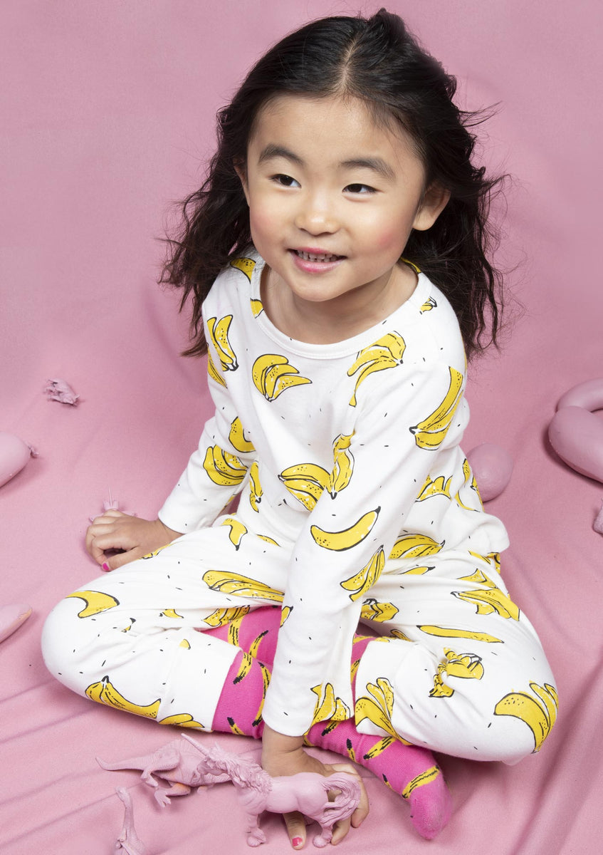 Banana Print Pajama Set Ten Past Monkey