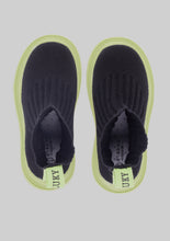 Load image into Gallery viewer, Black Knit Neon Wedge Boot