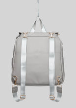 Load image into Gallery viewer, Gray Faux Leather Diaper Backpack