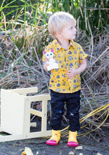 Load image into Gallery viewer, Metallimonsters Yellow Tattoo Print Shirt