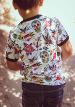 Load image into Gallery viewer, Six Bunnies Tattoo Ringer Tee