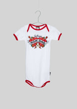 Load image into Gallery viewer, Six Bunnies Mom Dad Tattoo Romper
