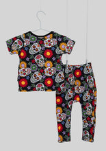 Load image into Gallery viewer, Six Bunnies Multi Colored Sugar Skulls PJ Set