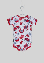 Load image into Gallery viewer, Six Bunnies Hot Rod Romper