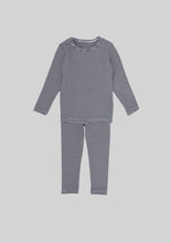 Load image into Gallery viewer, B&W Striped Pima Pajama Set