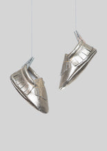 Load image into Gallery viewer, Gold Fringed Leather Moccasins