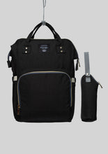 Load image into Gallery viewer, Black Canvas Euro Diaper Bag