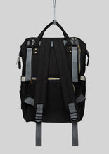 Load image into Gallery viewer, Black Canvas Euro Diaper Bag