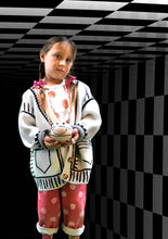 Load image into Gallery viewer, Pink Polka Denim Crop Pants