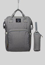 Load image into Gallery viewer, Gray Canvas Euro Diaper Bag