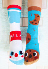 Load image into Gallery viewer, Milk and Cookies Mismatched Socks