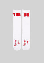 Load image into Gallery viewer, Yes/No White Socks