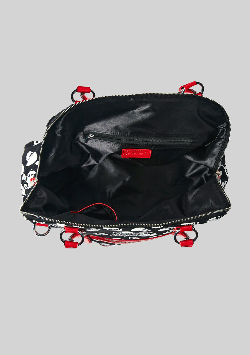 Sourpuss Lust for Skulls Day Trip Bag Ten Past Monkey
