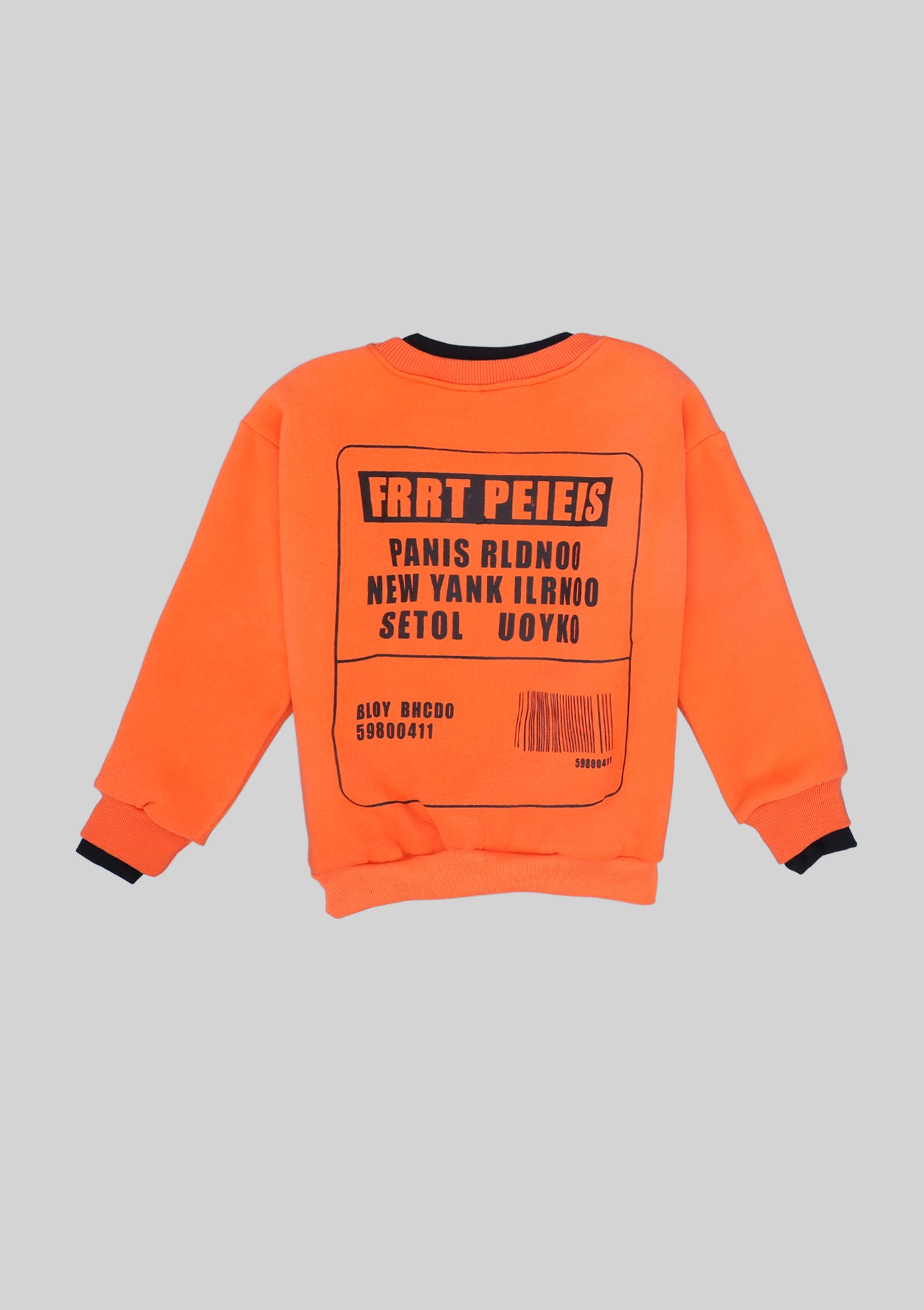 Orange Interactive Sweatshirt with Fabric Marker
