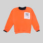 Orange Interactive Sweatshirt with Fabric Marker