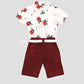 Rosy Bow Tie Shirt & Shorts Set