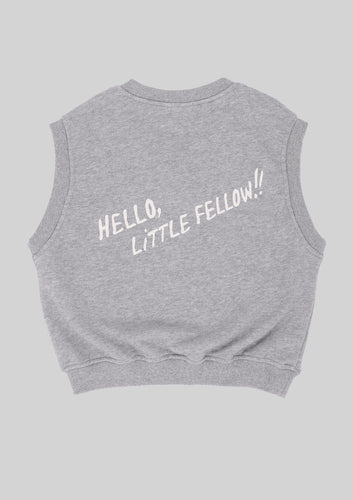 'Hello Little Fellow' Gray Sweater Vest