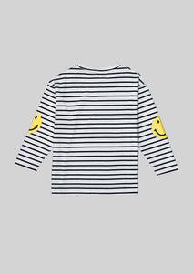Striped Happy Face Long Sleeve Shirt