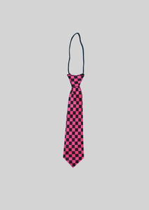 Pink + Black Checkered Tie