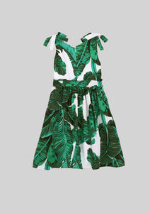 Tropical Leaf Tank Dress