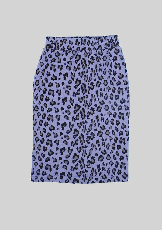 Purple Leopard Pencil Skirt