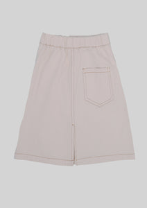 Ivory Denim Skirt