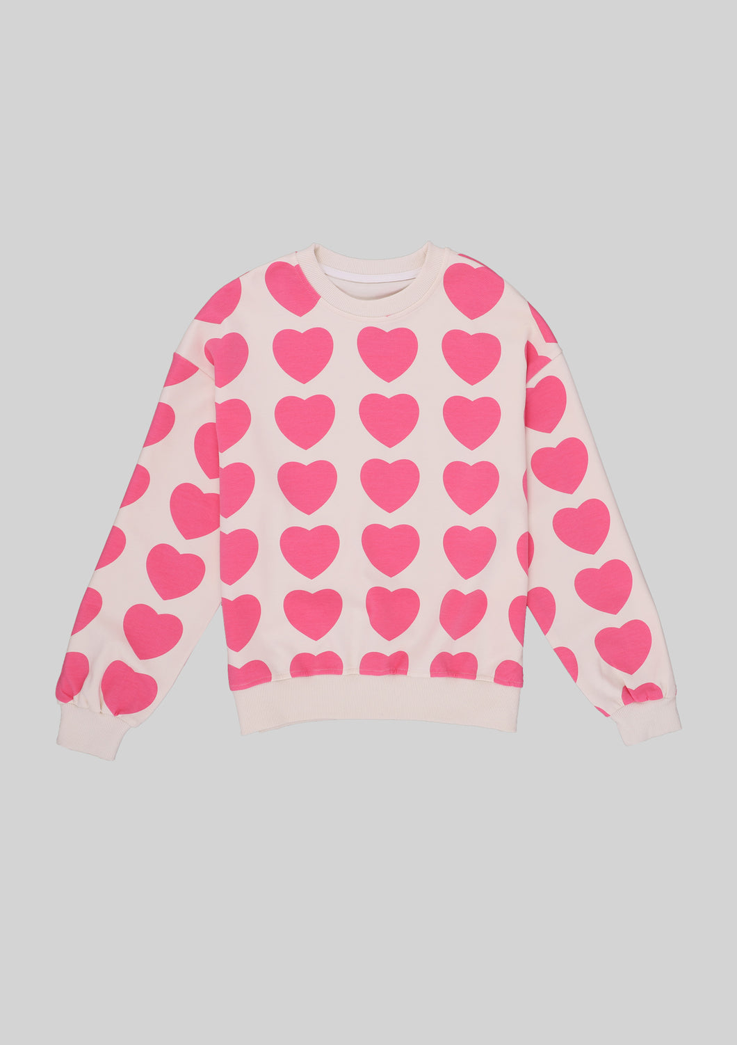 Pink Hearts Luxe Oversized Sweatshirt