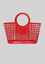 Load image into Gallery viewer, Red Jelly Grid Tote