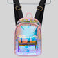 Pink Trimmed Holographic Backpack