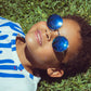 Round Black Gold Frame Sunglasses