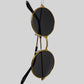 Round Black Gold Frame Sunglasses