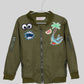 Embroidered Patch Baseball Jacket