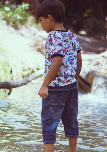 Blue Denim Bermuda Shorts