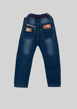 Load image into Gallery viewer, Distressed Denim Zippered Jeans