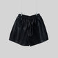 Black Pleather Shorts